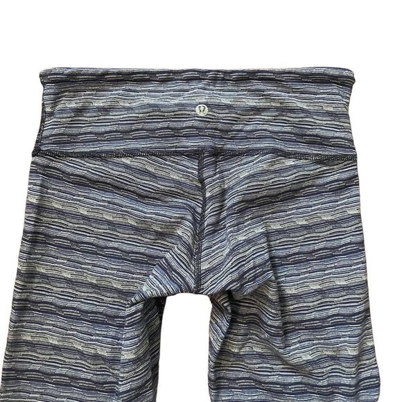 Lululemon Wunder Under Leggings Space  Dye Twist Sapphire Blue Multi Size 6 - Picture 4 of 6